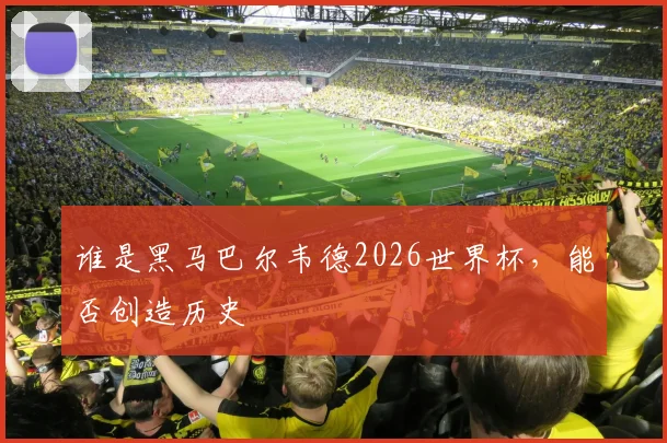 谁是黑马巴尔韦德2026世界杯，能否创造历史
